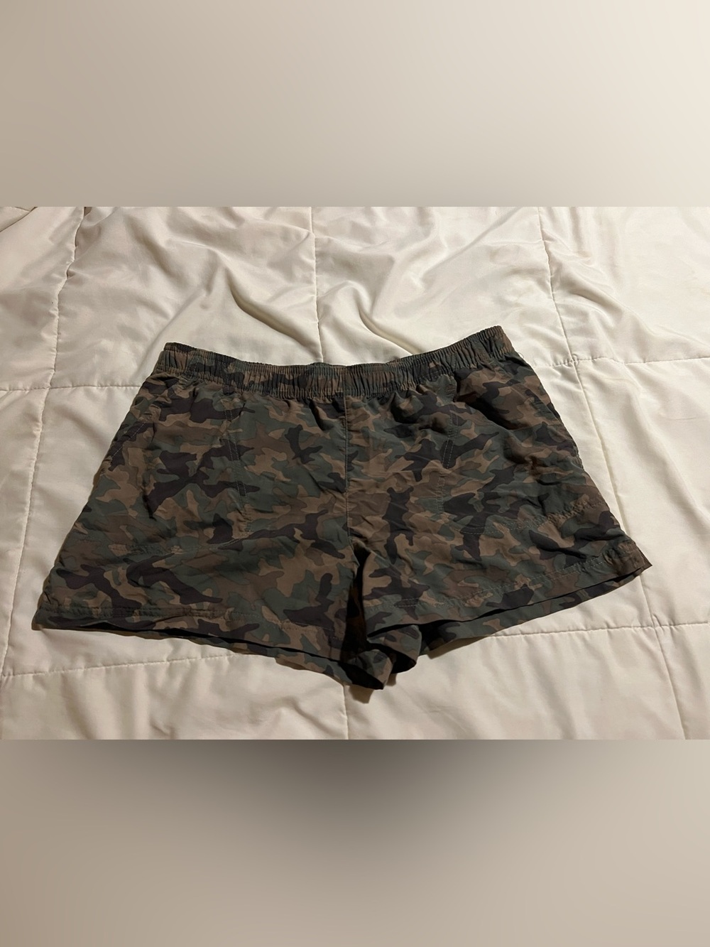 Columbia Women’s Camouflage Athletic Shorts - Olive & Brown